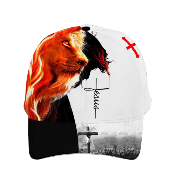 Jesus Christ God Faith Lion And Jesus All Over Printed 3D Cap Product Photo
