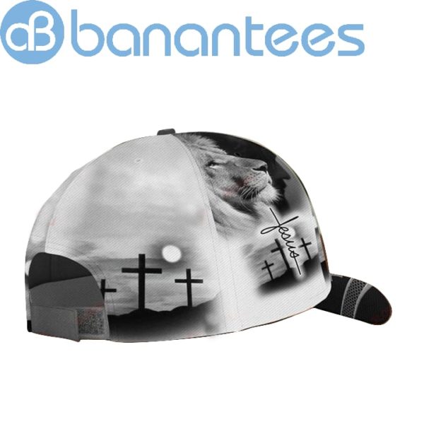 Jesus Christ God Lion Black And White All Over Printed 3D Cap Product Photo