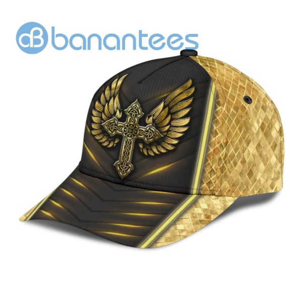 Jesus Cross Angel Wings All Over Printed 3D Cap Product Photo