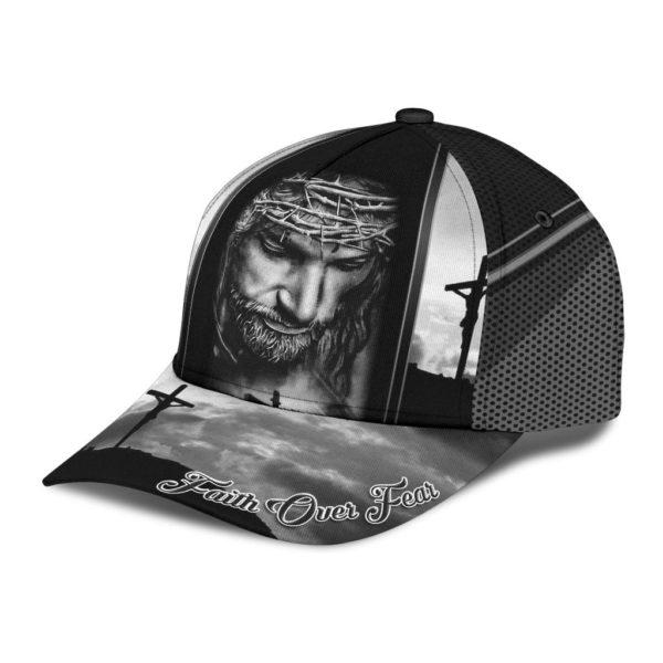 Jesus Faith Over Fear All Over Printed 3D Cap Product Photo
