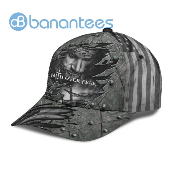 Jesus Faith Over Fear All Over Printed 3D Cap Product Photo