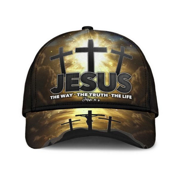 Jesus Way Truth Life All Over Printed 3D Cap Product Photo