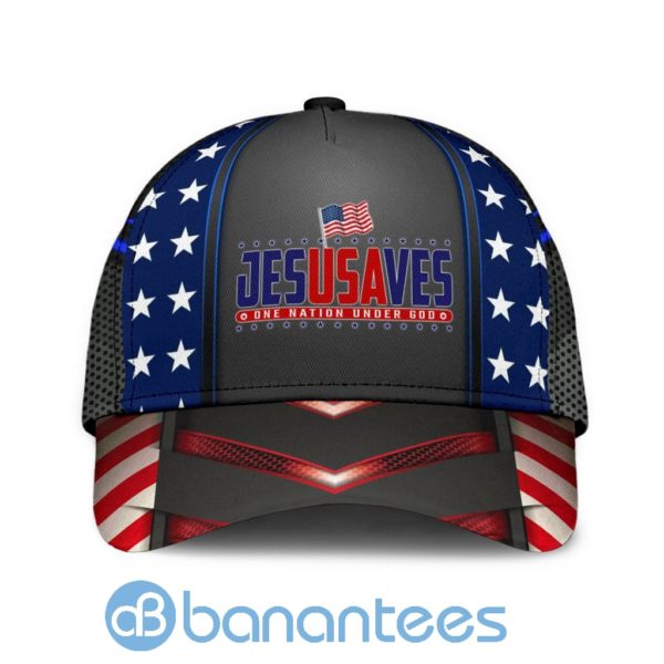 Jesusaves One Nation Under God All Over Printed 3D Cap Product Photo