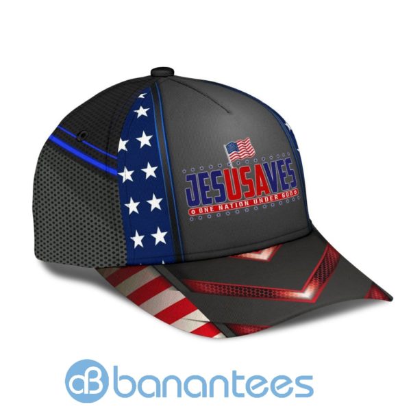 Jesusaves One Nation Under God All Over Printed 3D Cap Product Photo