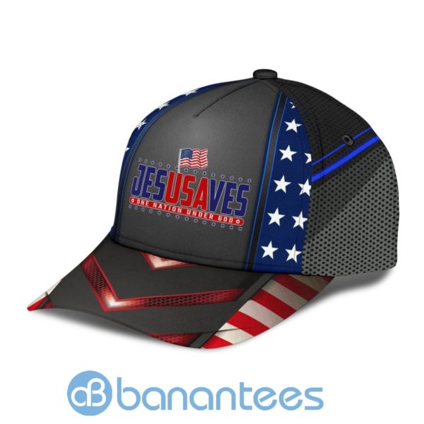 Jesusaves One Nation Under God All Over Printed 3D Cap Product Photo