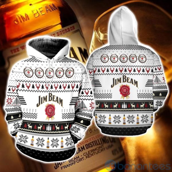 Jim Beam Whiskey Ugly Christmas All Over Printed 3D Shirt Product Photo