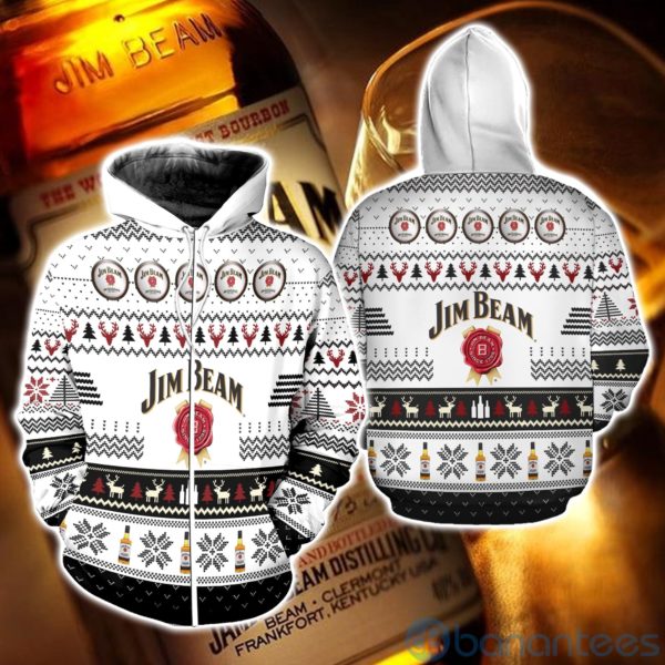 Jim Beam Whiskey Ugly Christmas All Over Printed 3D Shirt Product Photo
