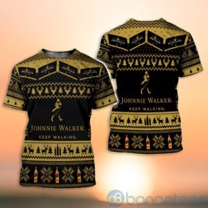 Johnnie Walker Ugly Christmas All Over Printed 3D Shirt Product Photo