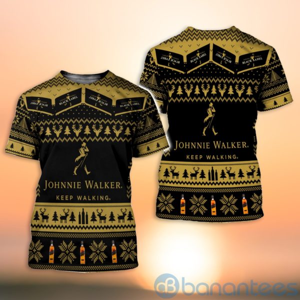 Johnnie Walker Ugly Christmas All Over Printed 3D Shirt Product Photo