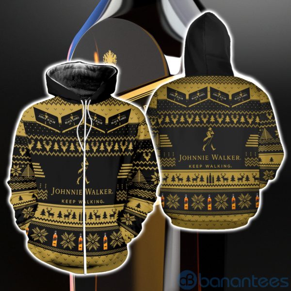 Johnnie Walker Ugly Christmas All Over Printed 3D Shirt Product Photo