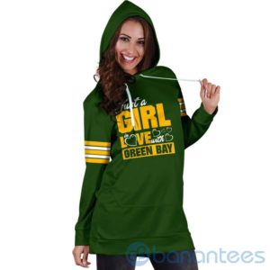 Just A Girl In Love With Green Bay Hoodie Dress For Women Product Photo
