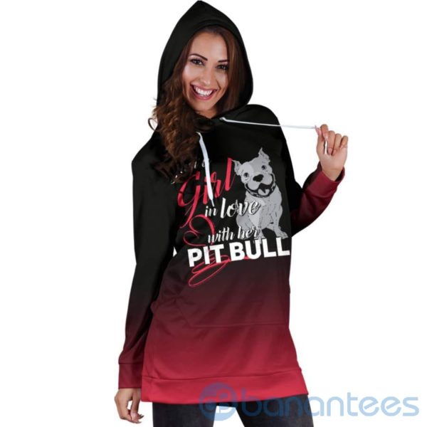 Just A Girl in Love With Her Pit Hoodie Dress For Women Product Photo