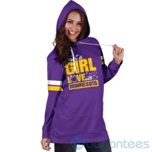Just A Girl in Love With Minnesota Hoodie Dress For Women Product Photo
