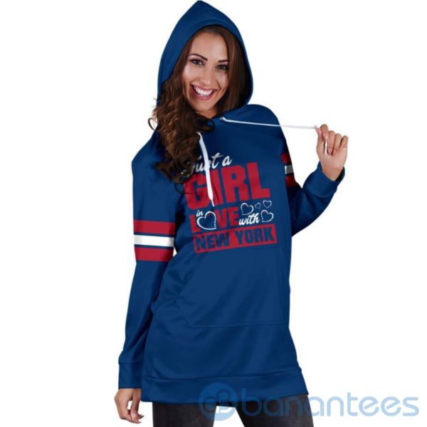 Just A Girl in Love With New York Hoodie Dress For Women Product Photo