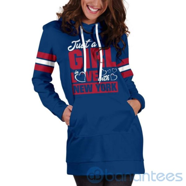 Just A Girl in Love With New York Hoodie Dress For Women Product Photo