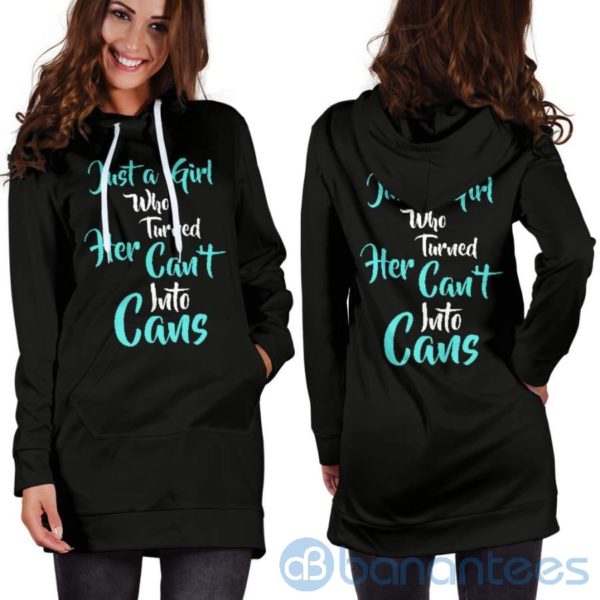 Just A Girl Who Turned Her Can?t Into Cans Hoodie Dress For Women Product Photo