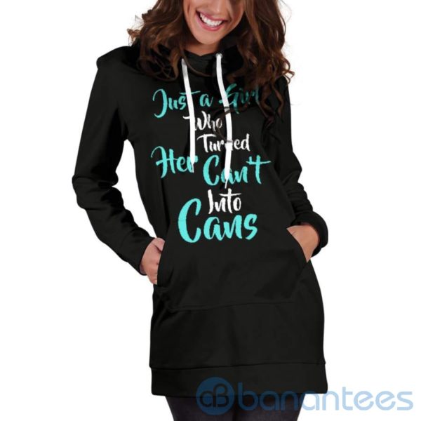 Just A Girl Who Turned Her Can?t Into Cans Hoodie Dress For Women Product Photo