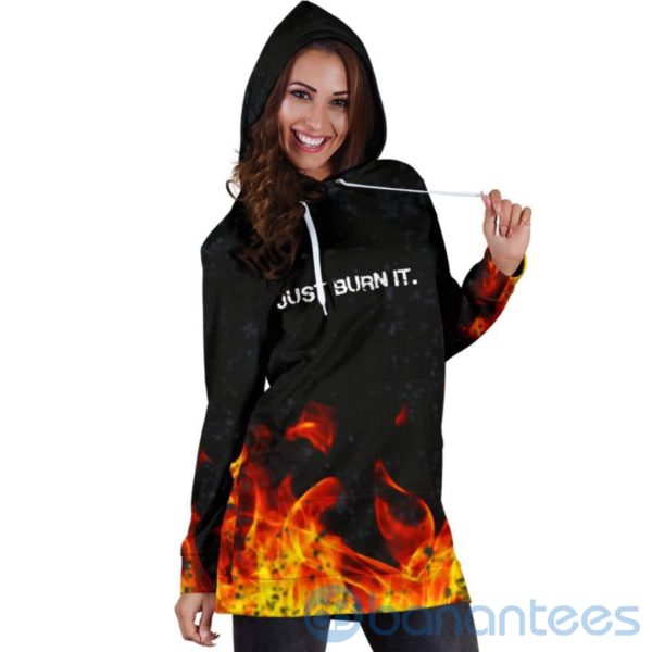 Just Burn It Hoodie Dress For Women Product Photo