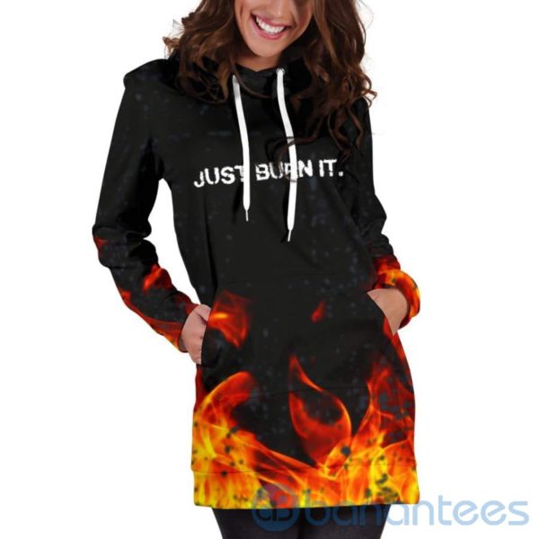 Just Burn It Hoodie Dress For Women Product Photo