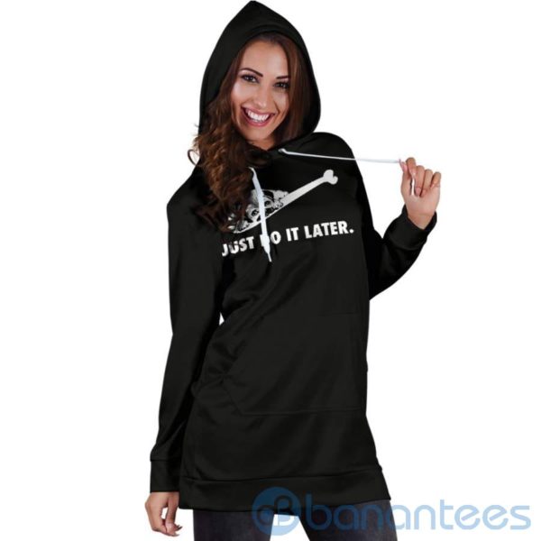 Just Do It Later Pug Hoodie Dress For Women Product Photo