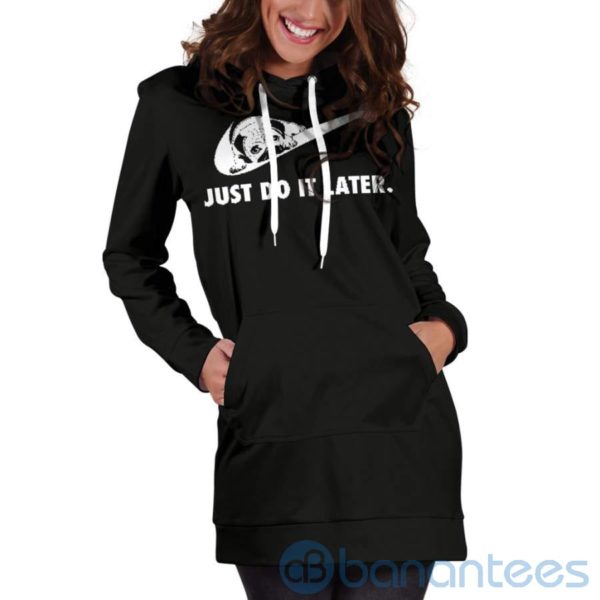 Just Do It Later Pug Hoodie Dress For Women Product Photo