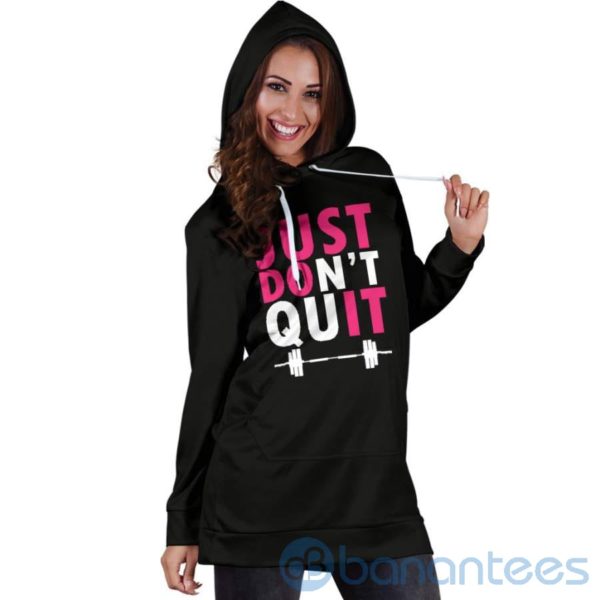 Just Don't Quit Hoodie Dress For Women Product Photo