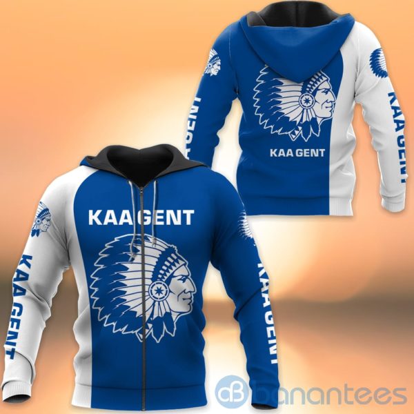 Kaa Gent Blue All Over Printed Hoodies Zip Hoodies Product Photo