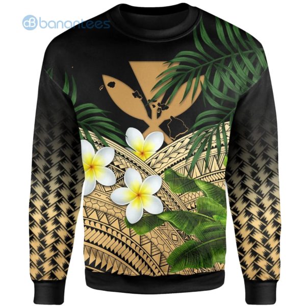 Kanaka Maoli Polynesian Plumeria Banana Leaves 3D Sweatshirt Product Photo