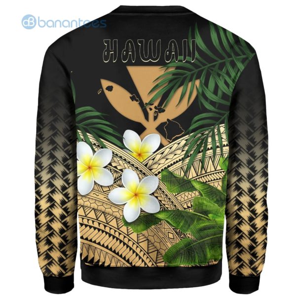 Kanaka Maoli Polynesian Plumeria Banana Leaves 3D Sweatshirt Product Photo