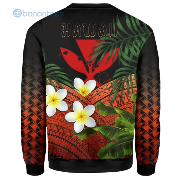 Kanaka Maoli Polynesian Plumeria Banana Leaves Tropical Leaves 3D Sweatshirt Product Photo
