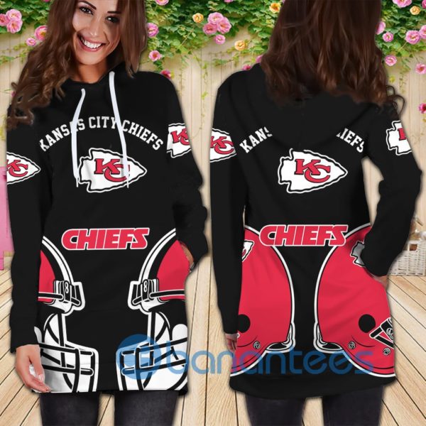 Kansas City Chiefs All Over Printed 3D Hoodie Dress For Women Product Photo