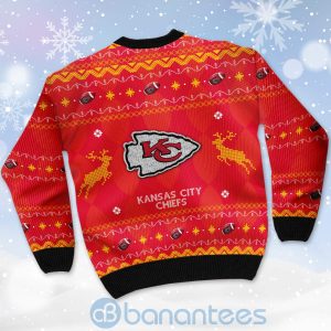 Kansas City Chiefs American Football Black Ugly Christmas 3D Sweater Product Photo