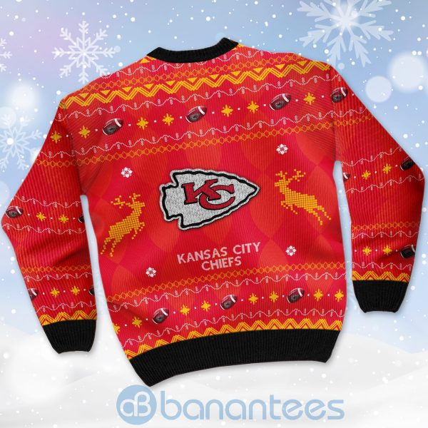 Kansas City Chiefs American Football Black Ugly Christmas 3D Sweater Product Photo