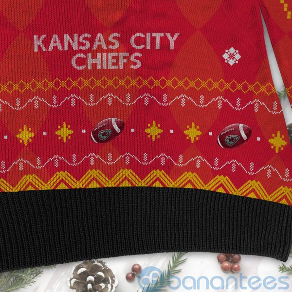 Kansas City Chiefs American Football Black Ugly Christmas 3D Sweater Product Photo