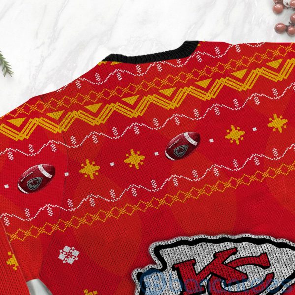 Kansas City Chiefs American Football Black Ugly Christmas 3D Sweater Product Photo