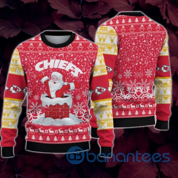 Kansas City Chiefs Christmas Funny Santa Claus All Over Printed 3D Sweatshirt Product Photo