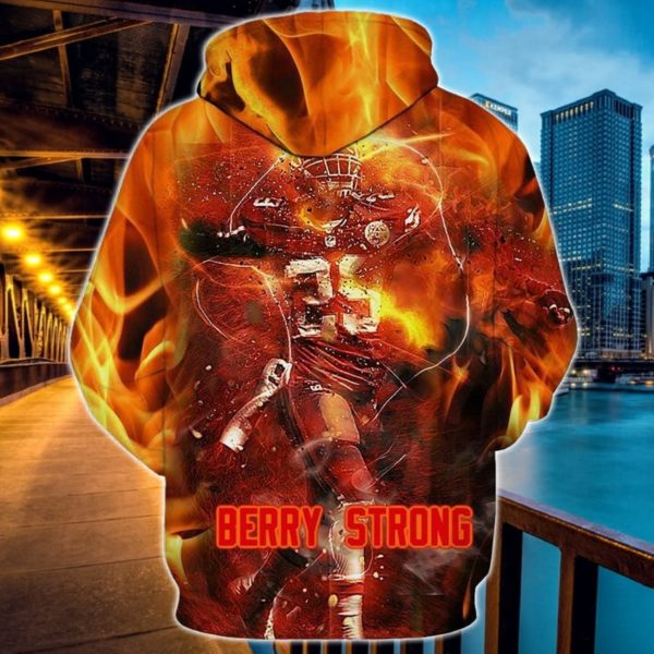 Kansas City Chiefs Flame Fire All Over Printed 3D Hoodie Zip Hoodie Product Photo