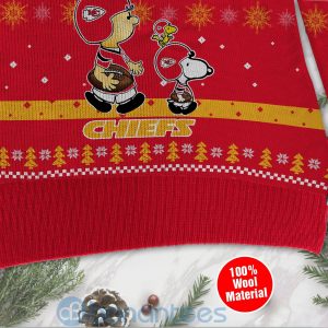 Kansas City Chiefs Funny Charlie Brown Peanuts Snoopy Ugly Christmas 3D Sweater Product Photo