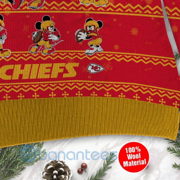 Kansas City Chiefs Mickey Mouse Ugly Christmas 3D Sweater Product Photo
