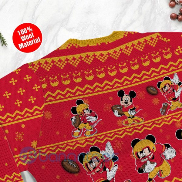 Kansas City Chiefs Mickey Mouse Ugly Christmas 3D Sweater Product Photo