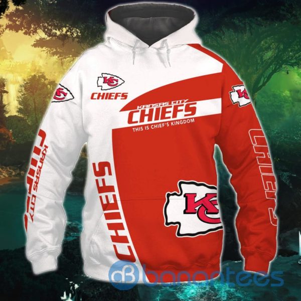 Kansas City Chiefs This is Chief's Kingdom Red White Full Printed 3D Hoodie, Zip Hoodie Product Photo