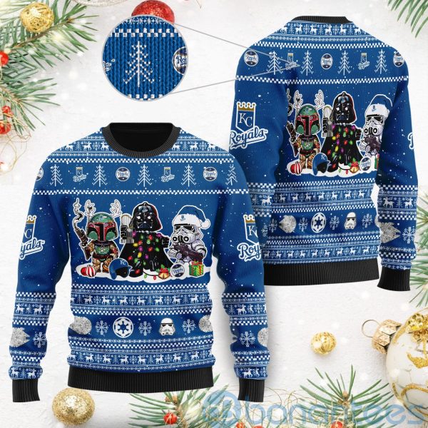 Kansas City Royals Star Wars Ugly Christmas 3D Sweater Product Photo