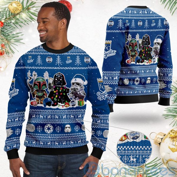 Kansas City Royals Star Wars Ugly Christmas 3D Sweater Product Photo