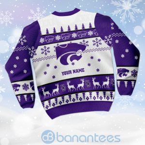 Kansas State Wildcats Custom Name Personalized Ugly Christmas 3D Sweater Product Photo