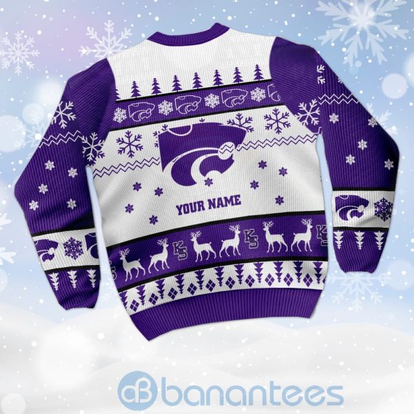 Kansas State Wildcats Custom Name Personalized Ugly Christmas 3D Sweater Product Photo