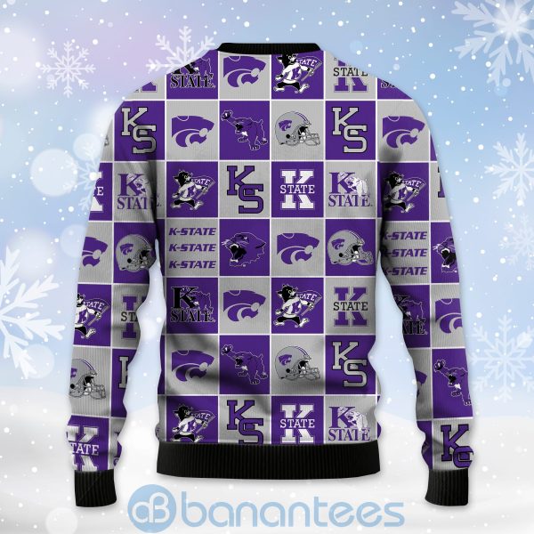 Kansas State Wildcats Football Team Logo Ugly Christmas 3D Sweater Product Photo