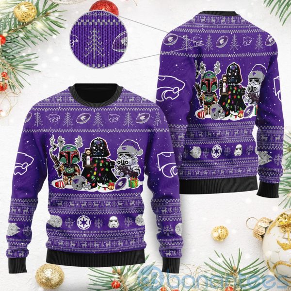 Kansas State Wildcats Star Wars Ugly Christmas 3D Sweater Product Photo