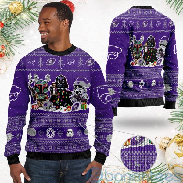 Kansas State Wildcats Star Wars Ugly Christmas 3D Sweater Product Photo