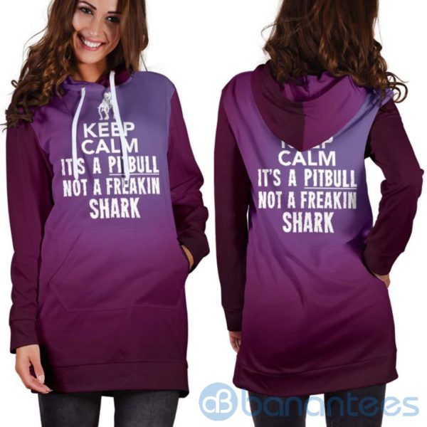 Keep Calm Pitbull Hoodie Dress For Women Product Photo