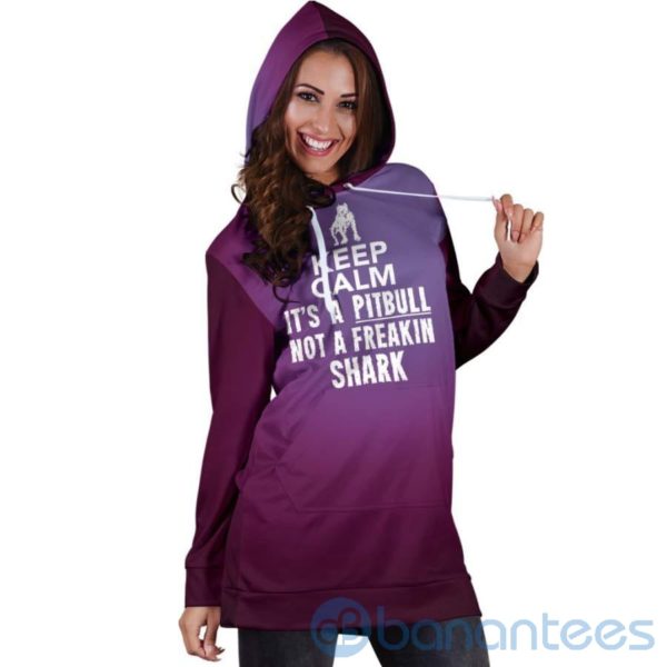 Keep Calm Pitbull Hoodie Dress For Women Product Photo